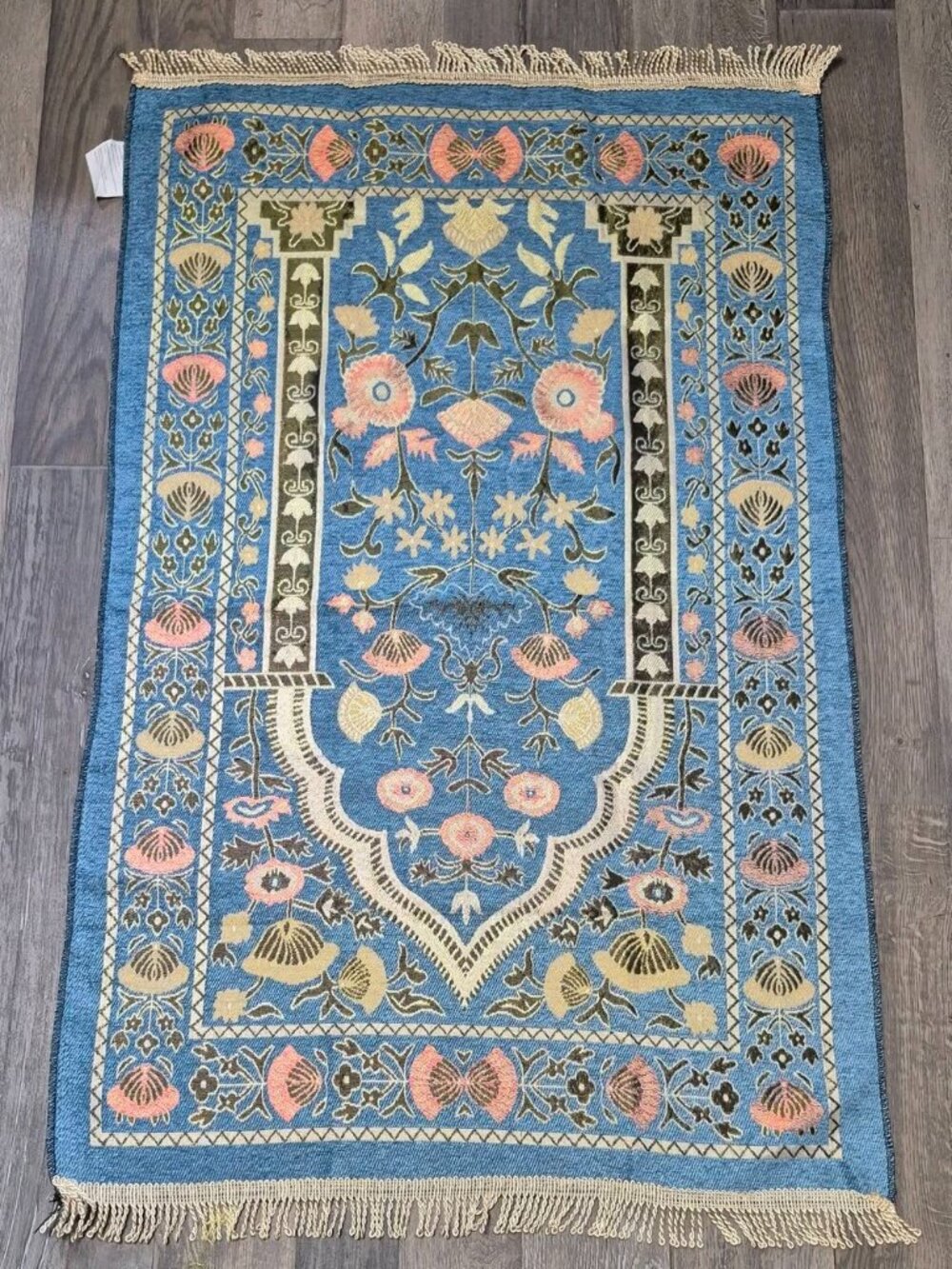 Prayer Rug Muslim Ramadan Blue New with Carry Bag